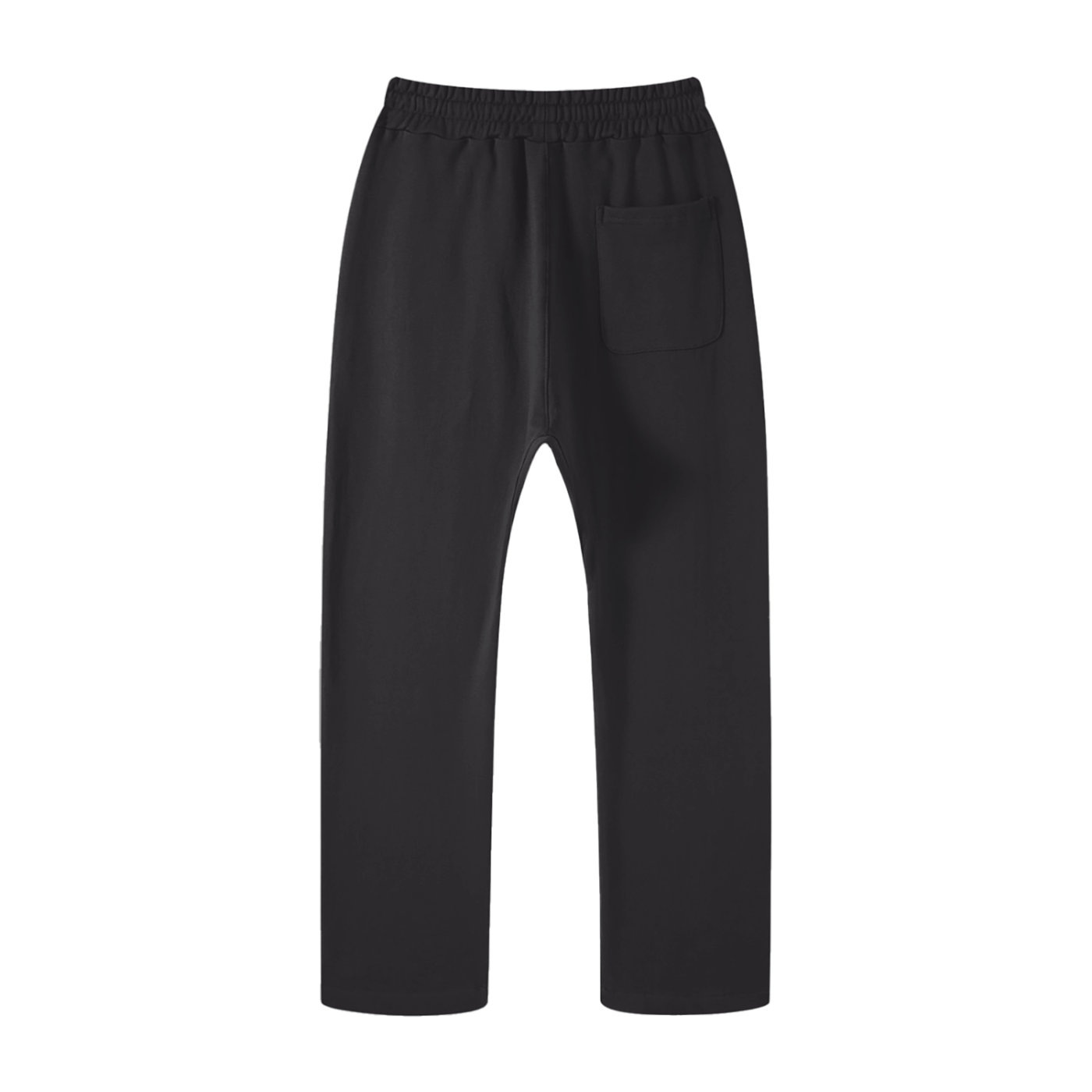 Solid Black Straight Leg Pants